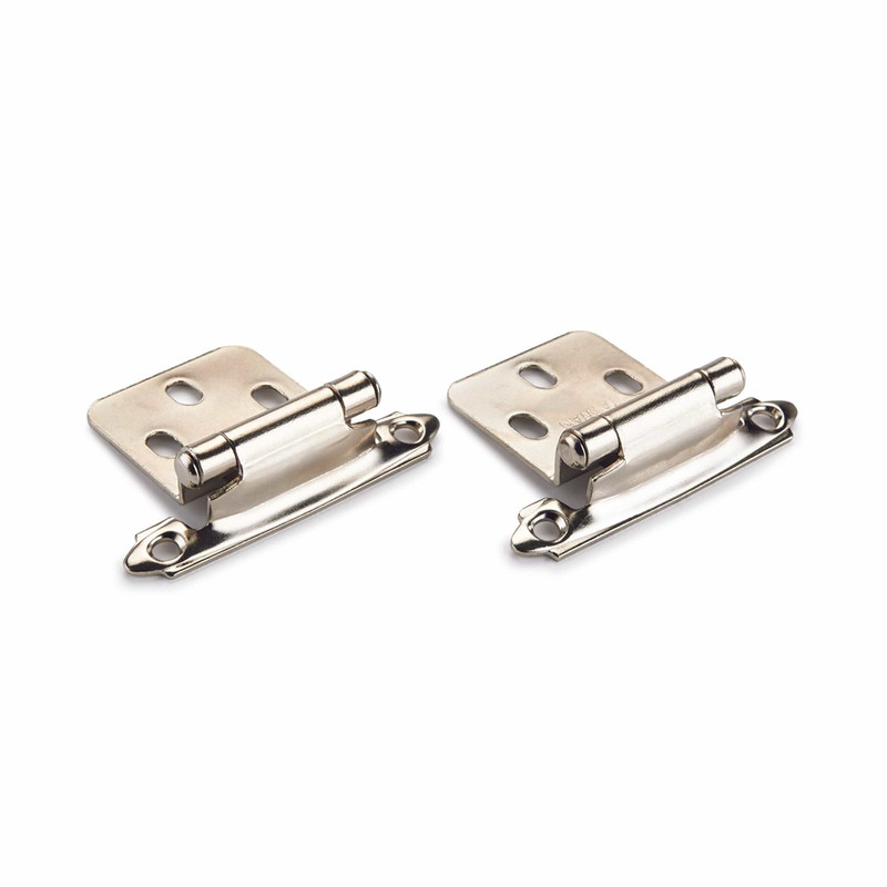 Surface Mount Hinge - Pair - Overlay:No Inset - Finish:Chrome